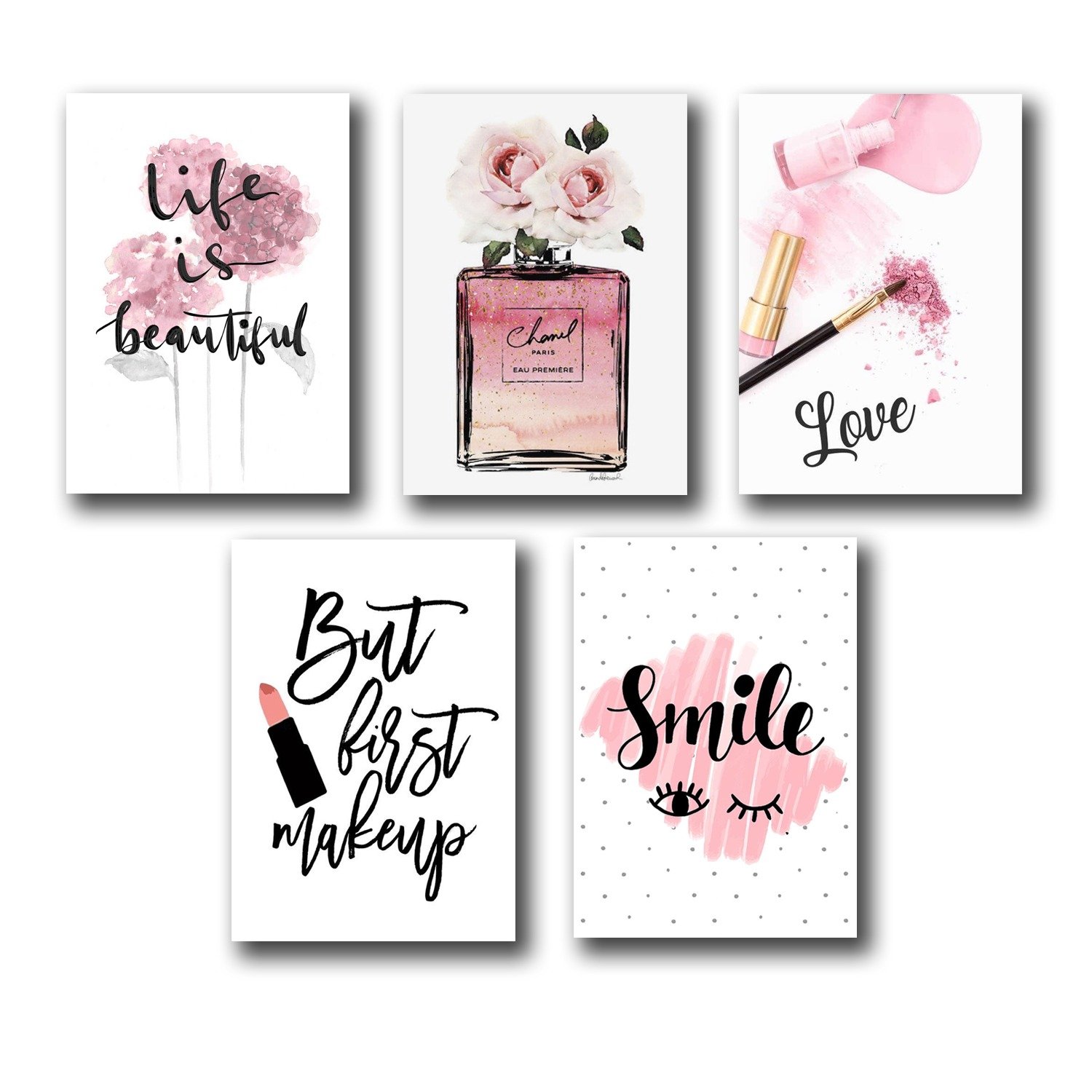 Set of 5 Premium Wall Art Photo Tiles