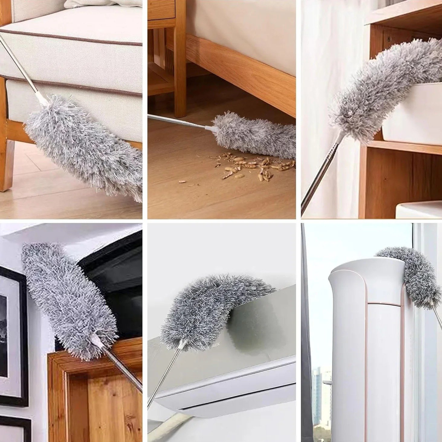 Extendable Microfiber Duster Feather Duster with Extra Long Pole - Image 4