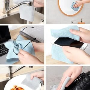 Microfiber Towel Reusable Pack Of 20 Pcs Box Random Color