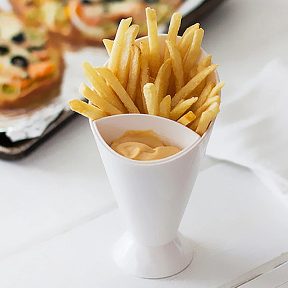French Fries Cup Potato Fries Holder With Ketchup Holder For Sauce...