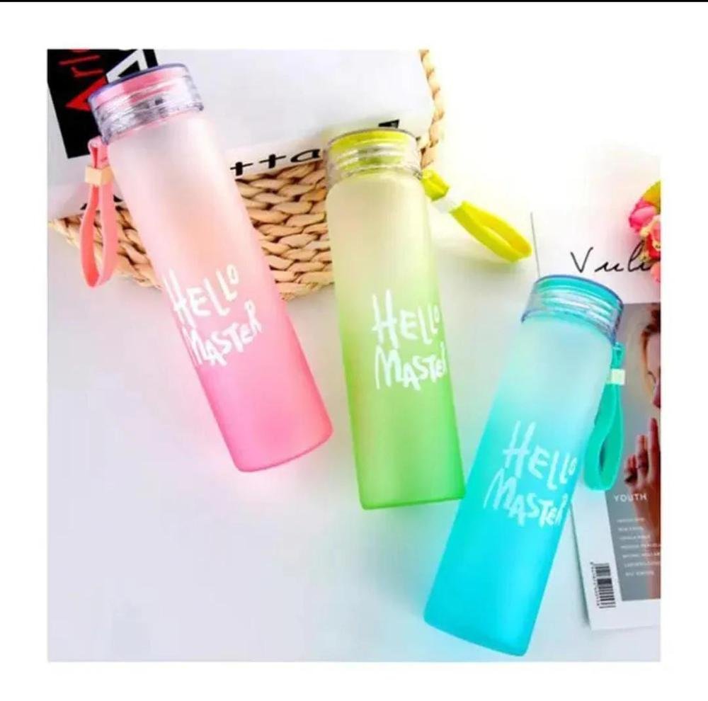 Hello Master 480ml Frosted Glass Water Bottle - Image 2