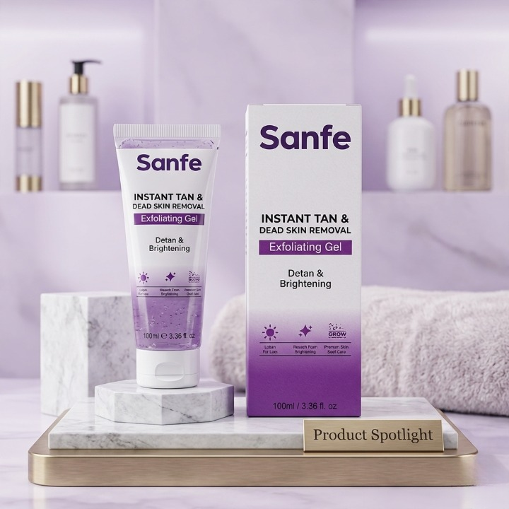 Sanfe Instant Tan and Dead Skin Removal Exfoliating Gel Detan - Image 3