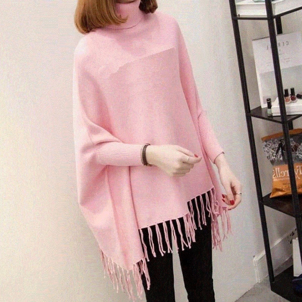 Stylish Pink Fleece Poncho - Free Size, Ready To Wear &Amp; Fits All