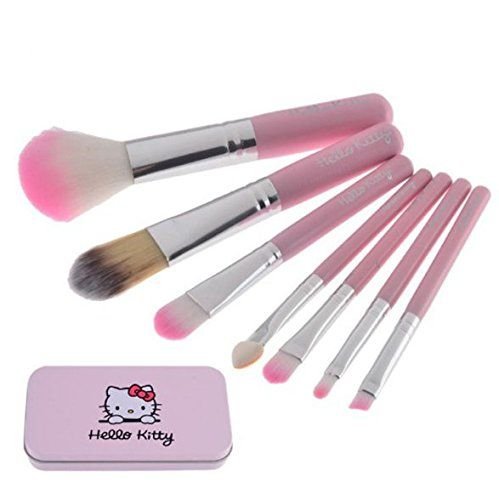 Cute 7 Piece Makeup Foundation Powder Eye Shadow Brushes Set - Image 3