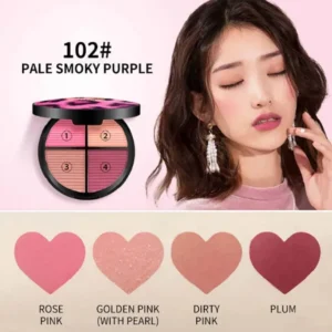 Kaxier New Four Color Blusher Dyeing Plates For Professional Pink...
