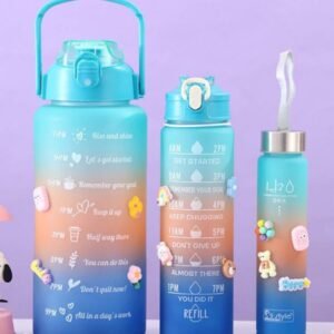 3 Pack Water Bottles With 2L Large Bottle 700Mlportable Bottle And...
