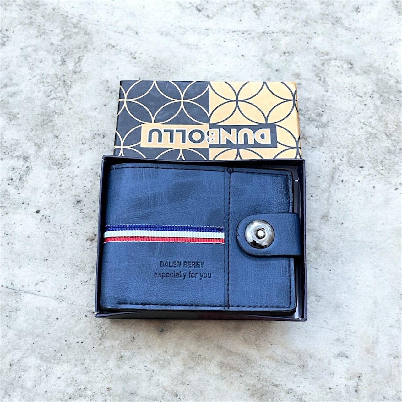 Men Pu Leather Wallet with Box