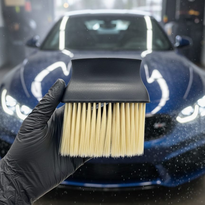 Car Interior Cleaning Brush Durable Quality Comfortable Grip Reliable