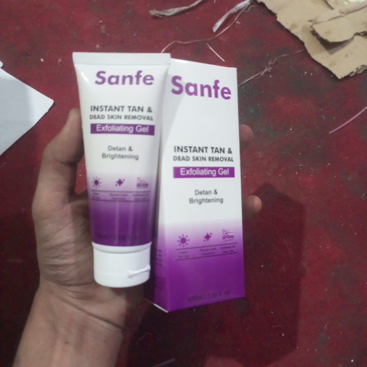 Sanfe Instant Tan and Dead Skin Removal Exfoliating Gel Detan - Image 4
