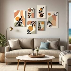 6pcs Leaf Stickytiles Frames Providing Natural Design Fresh Look