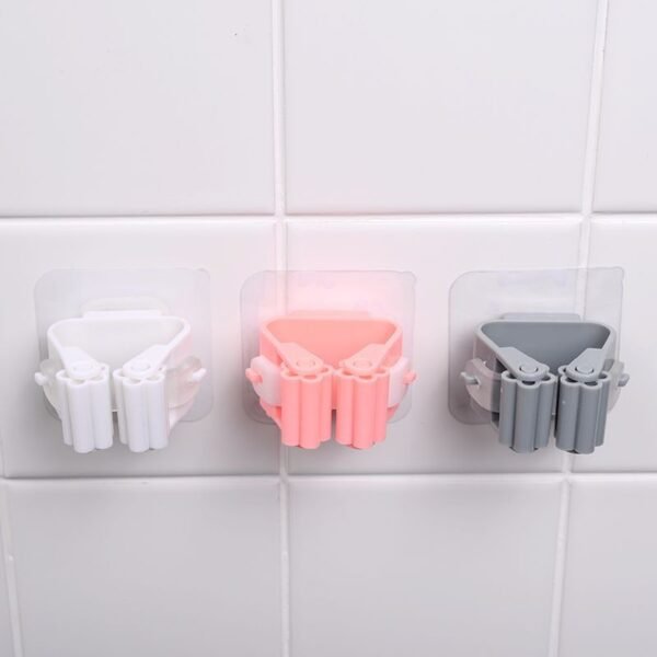 1 Pc Mop And Broom Self Adhesive Holder Wall Mount Magic Hanger...