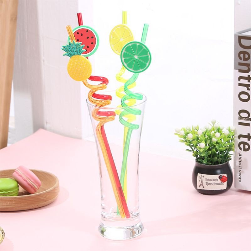 4Pcs Cartoon Lime Lemon Pineapple Watermelon Plastic Spiral... - Image 4