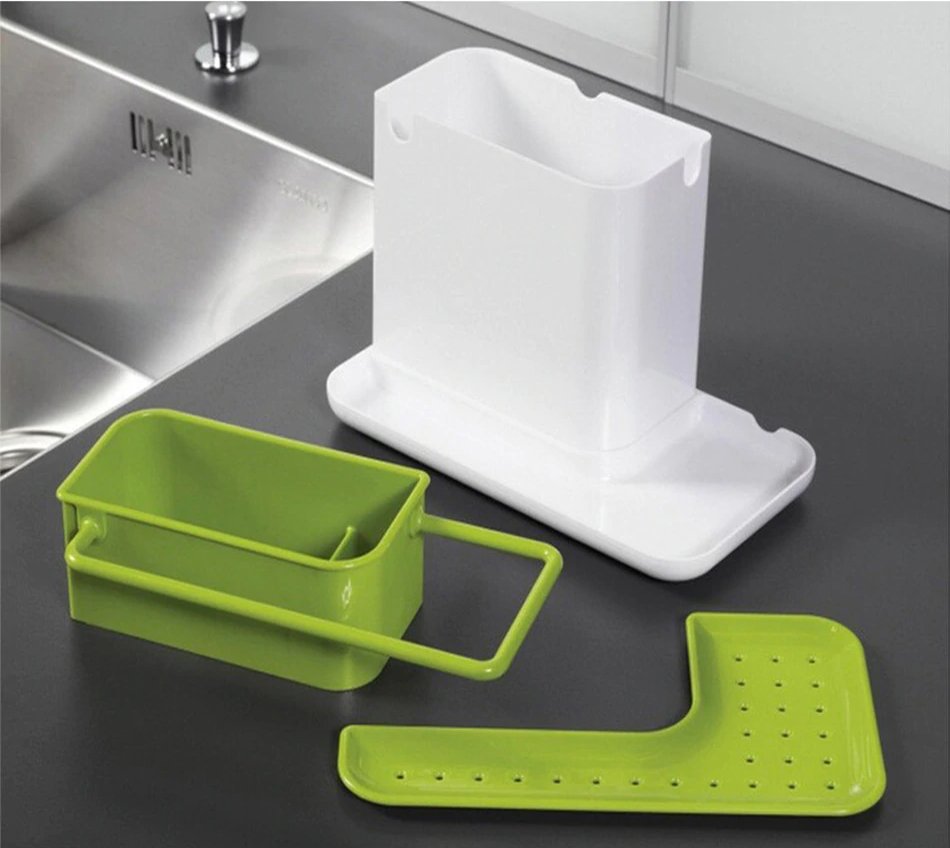 3-In-1 Soap Pump Dispenser With Sponge Holder Liquid Dispenser... - Image 2