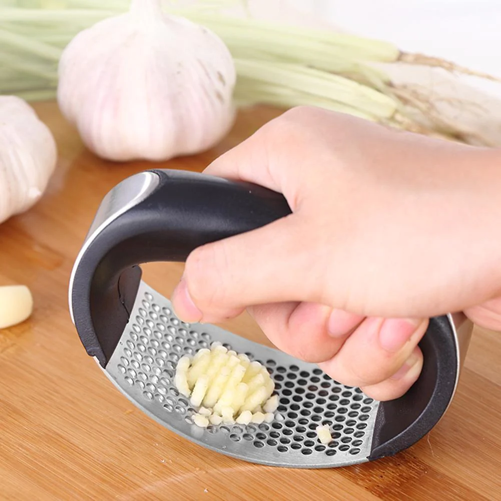 Manual Garlic Press Stainless Steel Handheld Ginger Garlic Curve... - Image 4
