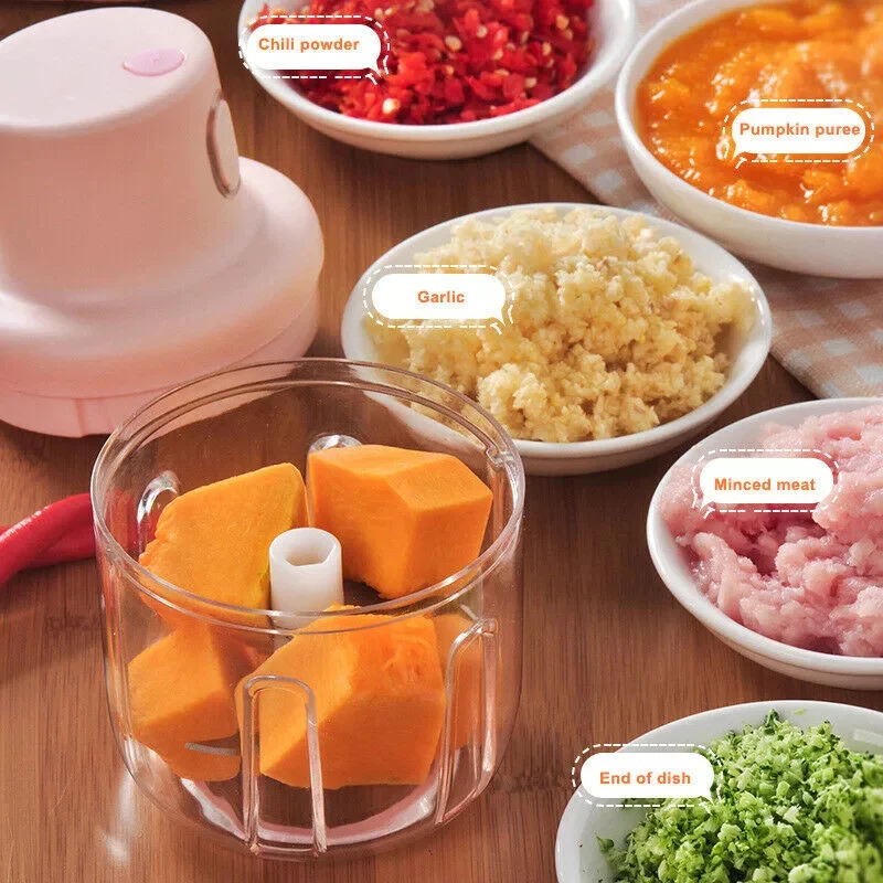 (250Ml) Single Bowl Usb Rechargeable Mini Grinder Food Chopper - Image 4