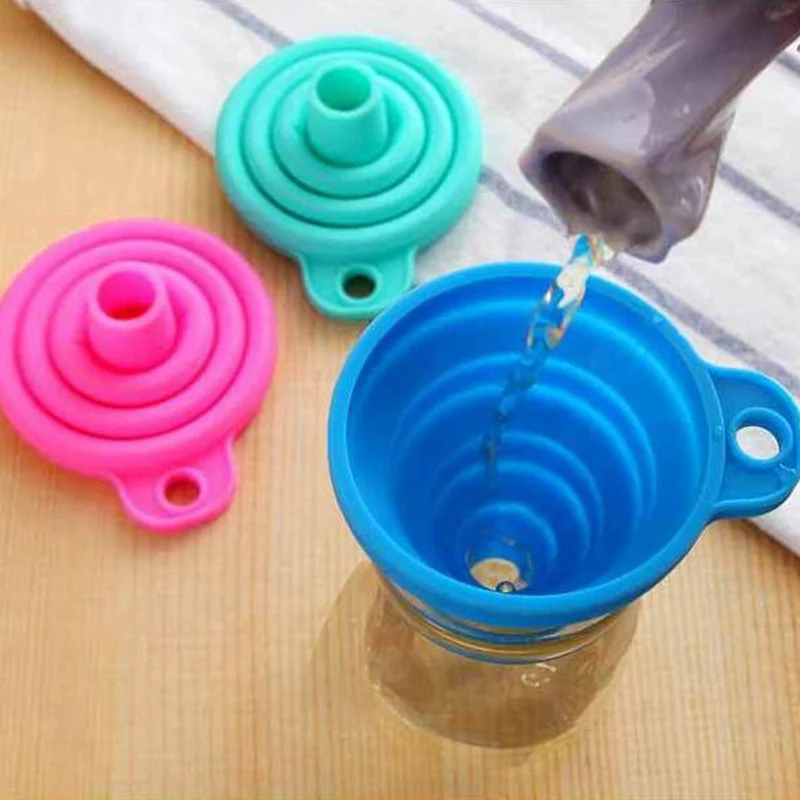 Silicone Oil Funnel, Kitchen Liquid Oil Dispensing Tool (Random Color) - Image 5