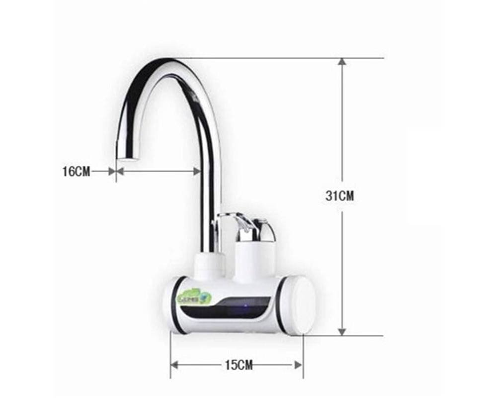 Electric Hot Water Heater Faucet Kitchen Instant Heating Tap Water... - Image 2