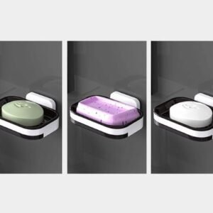Wall Mounted Soap Holder With Draining Tray Holder For Bathroom