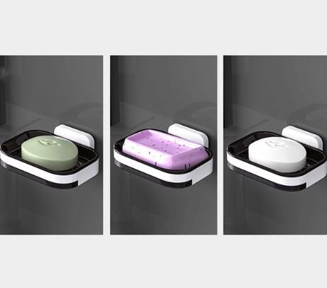Wall Mounted Soap Holder With Draining Tray Holder For Bathroom