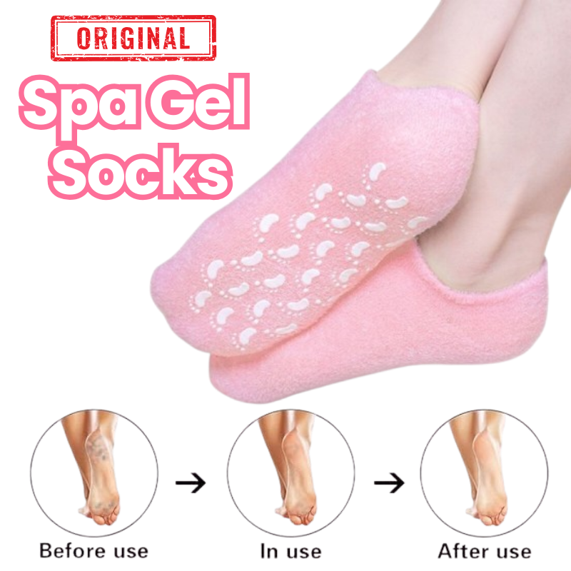 1 Pair Reusable Silicone Spa Gel Socks For Dry Feet And Cracked... - Image 3