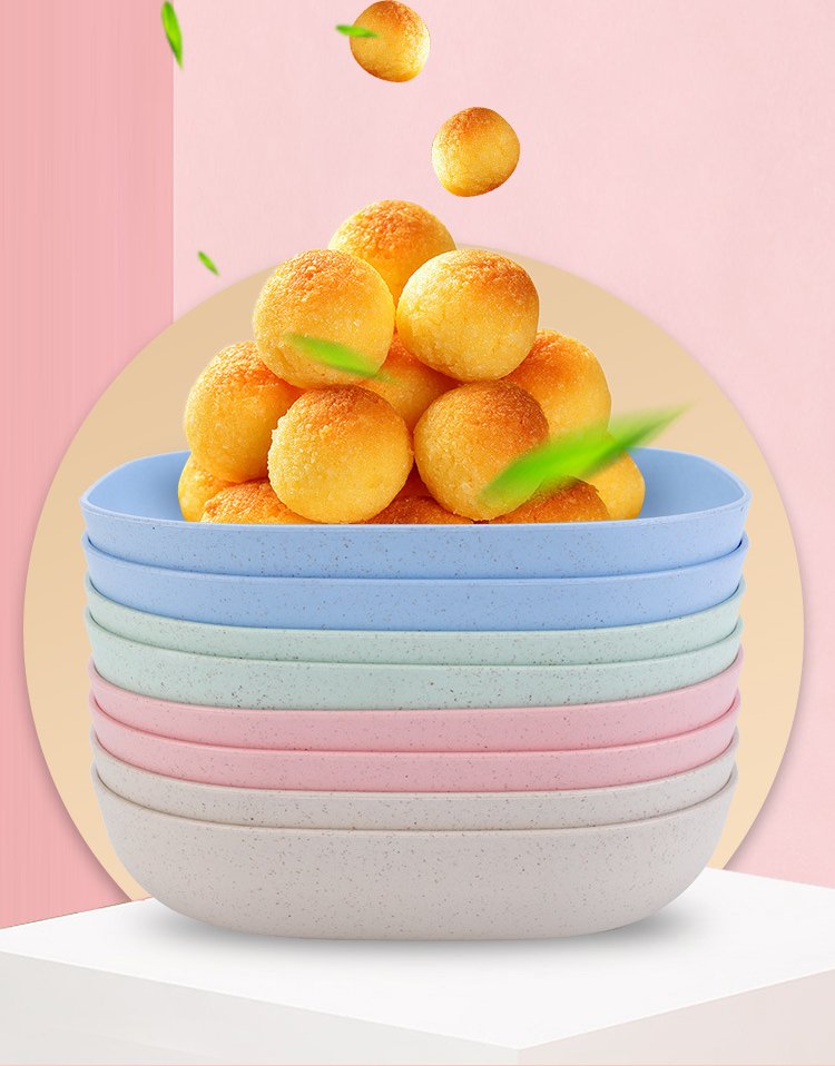 10Pcs Plates Set With Holder (Random Colours) - Image 3