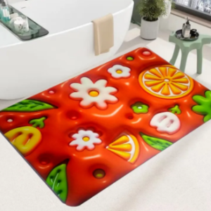 3D Visual Anti-Slip Absorbent Mat, Bath Mat Rug, Quick Dry Super...