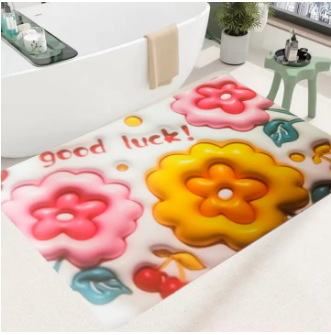 3D Visual Anti-Slip Absorbent Mat, Bath Mat Rug, Quick Dry Super... - Image 2