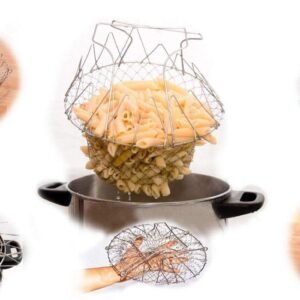 Stainless Steel Multi-Functional Foldable Cooking Chef Basket...