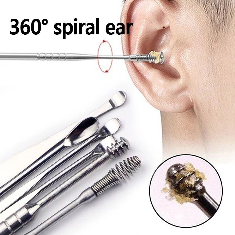 Ear Pick 6 Pcs With Storage Bag Dig Ear Wax Remover Cleaner Care...