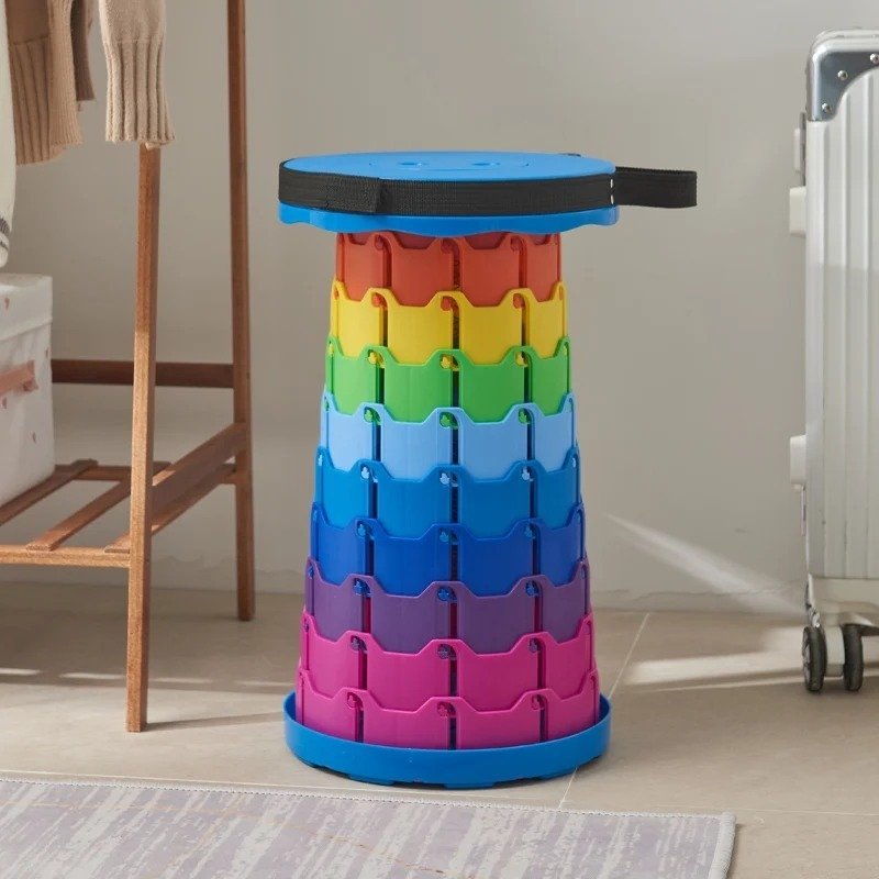 Portable Telescopic Stool Lightweight Collapsible Folding Seat