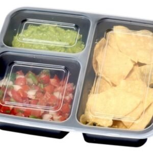 1pc Simplehouseware 3-Compartment Meal Prep Containers, 36 Oz,