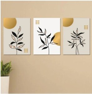 Set of 3 Wooden Wall Art Phototile Frames Spiritual Aura Stylish Home