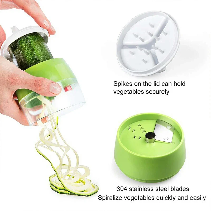 4In1 Vegetable Spiral Cutter / Bpa-Free Abs Plastic Materials And...