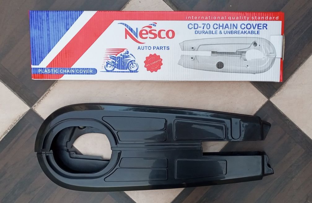 3Pc Set - 2 Motorcycle Plastic Mudguards & 1Pc Chain Cover Set...