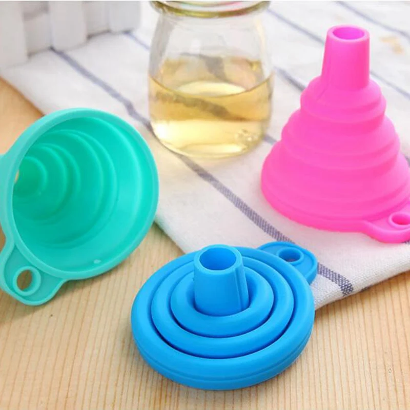 Silicone Oil Funnel, Kitchen Liquid Oil Dispensing Tool (Random Color) - Image 4
