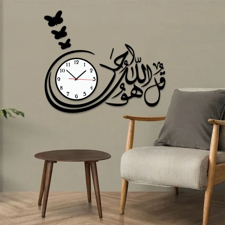 3D Wall Clock Wooden Wall Clock I For Bedroom I Quartz Watch Diy... - Image 2