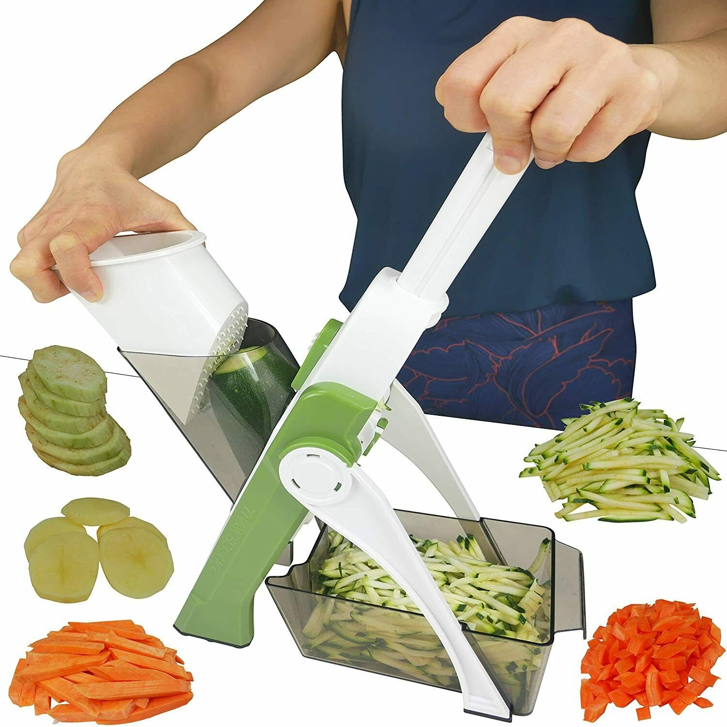 4 In 1 Vegetable Cutter Chopper Adjustable Multi-Function Cutter... - Image 3