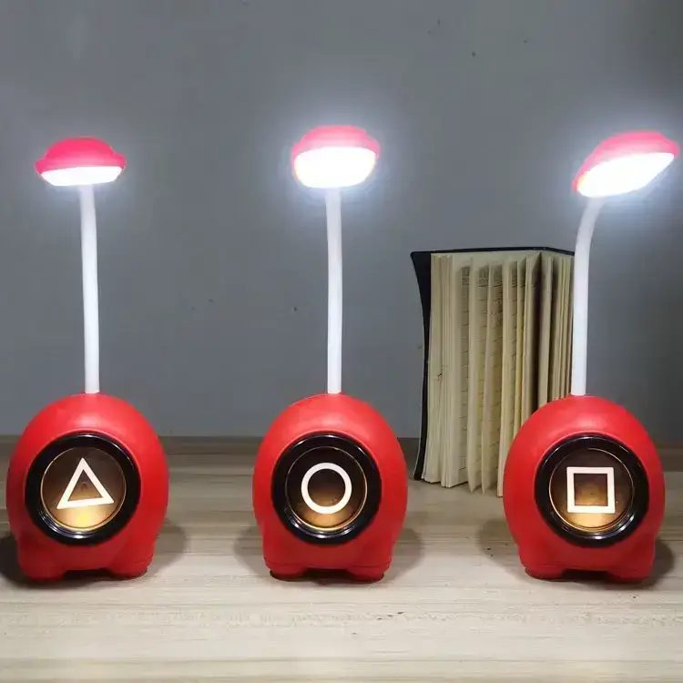 (1 Pcs )Squid Game Usb Reading Table Lamp(Red Color) - Image 4