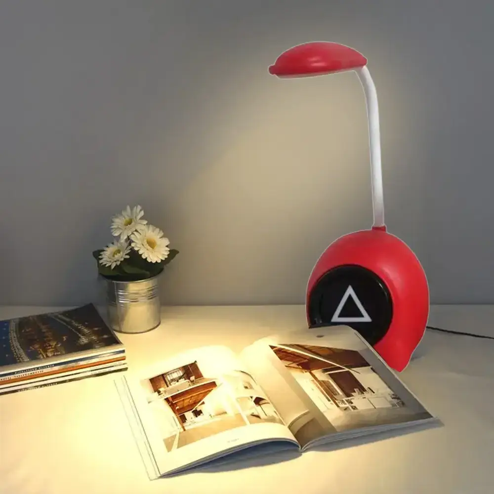 (1 Pcs )Squid Game Usb Reading Table Lamp(Red Color)
