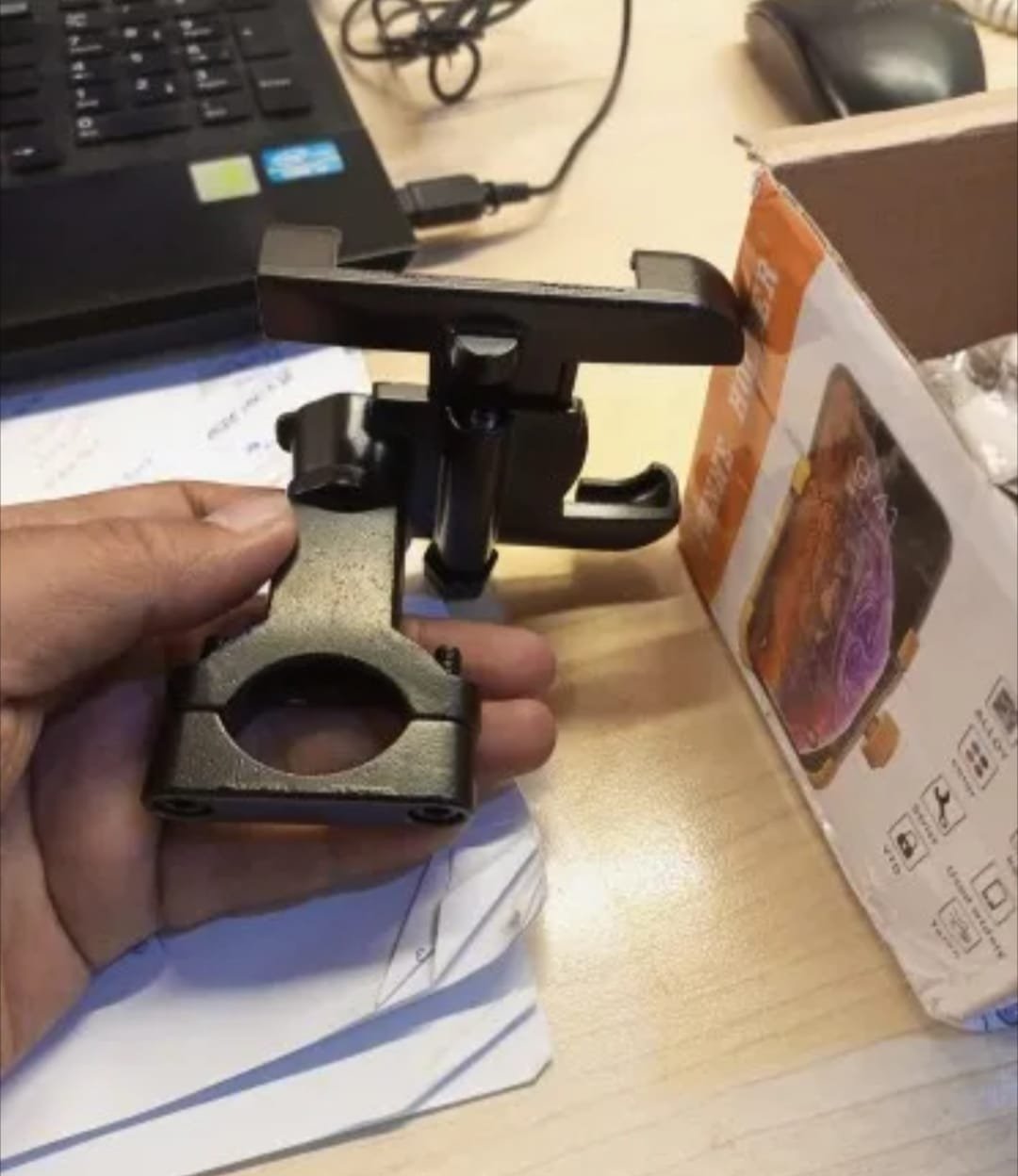 Aluminum Alloy Bike & Motorcycle Handlebar Phone Holder - Image 4