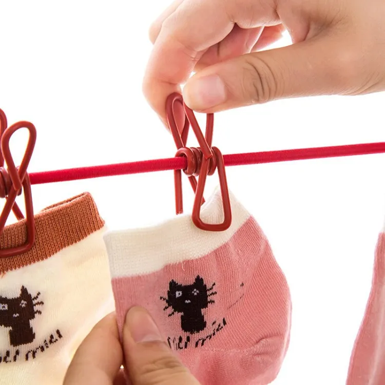 Clip&Amp;Hang 185Cm Portable Clothesline With (12) Clip - Elastic,... - Image 5