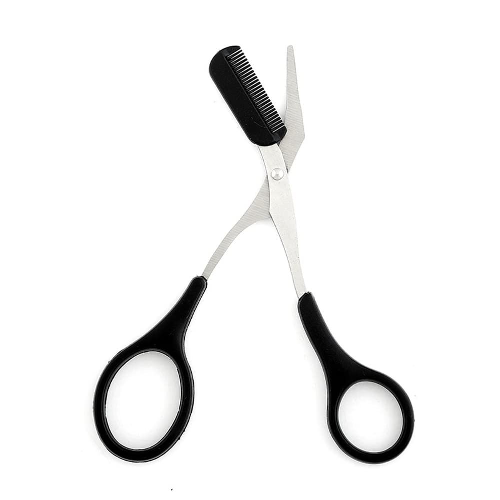 Scissors Eyebrow Trimmer Scissors Comb Stainless Steel Brow Hair...