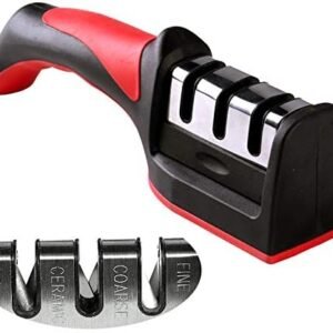 3-In-1 Knife Sharpener With Fruit And Meat Knife Peeler.3-Stage...