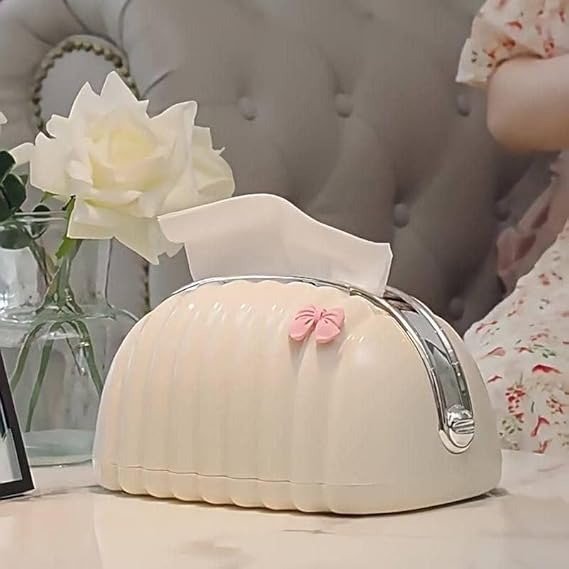 Decorative Shell Tissue Box Case Elegant and Modern Napkin Holder - Image 5