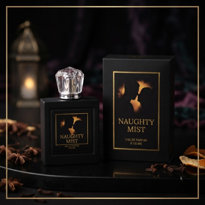 Naughty Mist Luxury Eau De Parfum 100ml Black Bottle Warm Sweet Sensual - Image 2