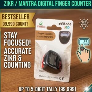 Digital Finger Counter LED Electronic Tasbeeh & Tally Counter 99999 Counts