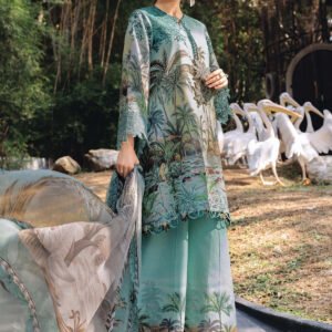 Maria.b Mprints Embroidered Lawn Unstitched 3 Piece Suit with Chiffon