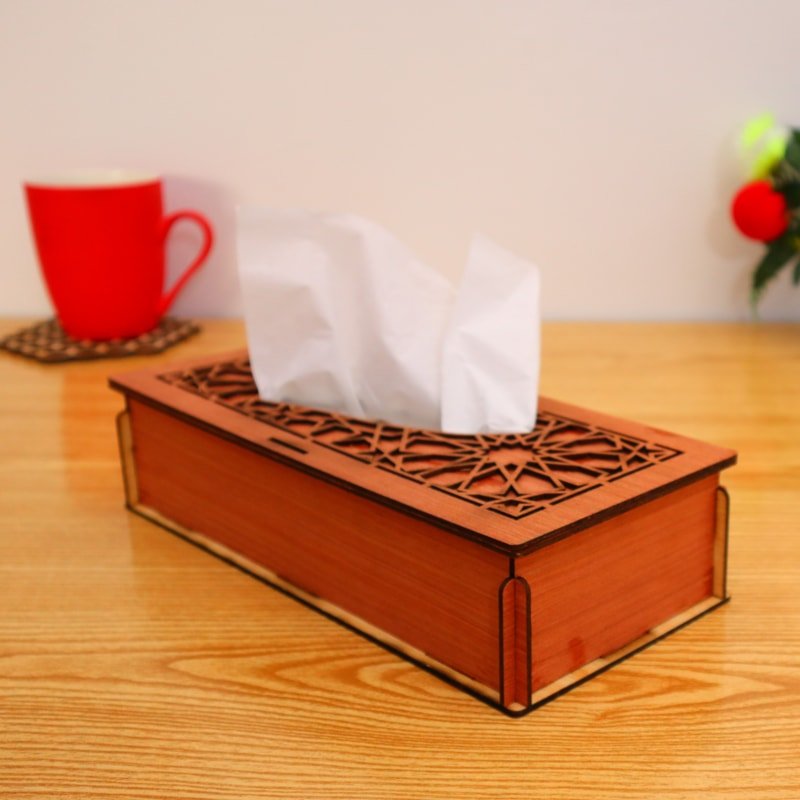 Wooden Tissue Box Elegant Design Smooth Finish Easy Use Durable - Image 2