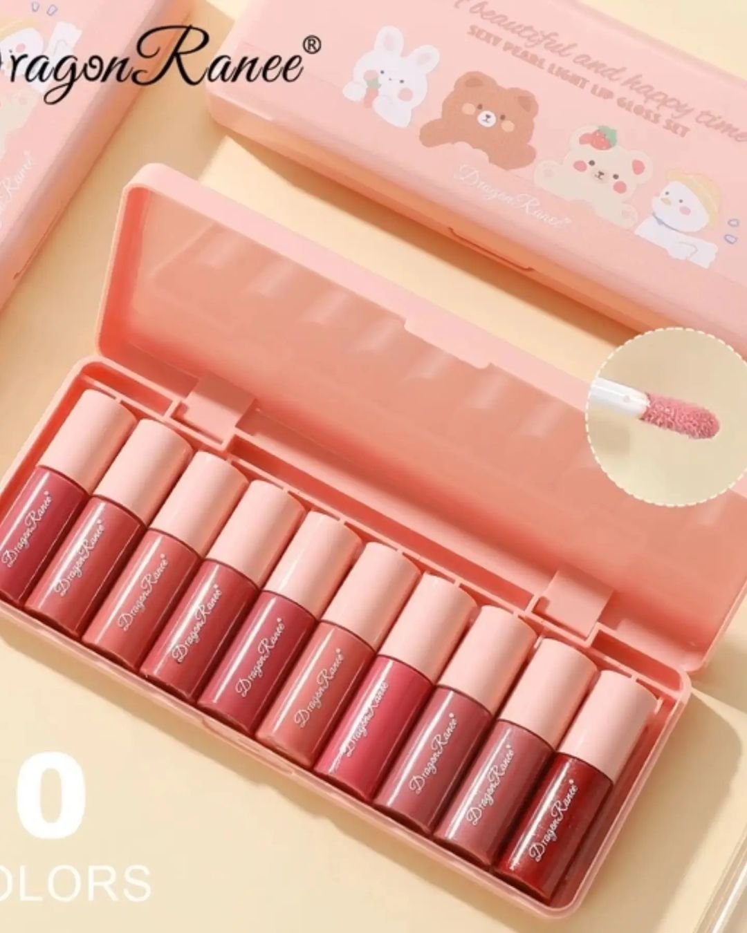 10Pcs A Beautiful And Happy Time Sexy Pearl Light Lip Gloss Set... - Image 2