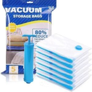 Vacuum Storage Bags Set of 5 with Hand Pump Space Saver Compression